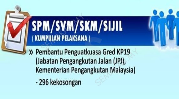 Tugas pembantu penguatkuasa gred kp19