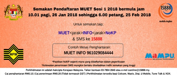 Pendaftaran muet sesi 2 2022