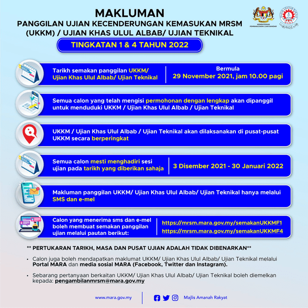 Mrsm 2022 semakan qa1.fuse.tv Pengambilan