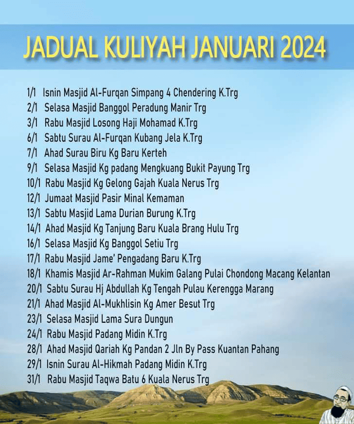Jadual-Kuliyah-UAI-Januari-2024