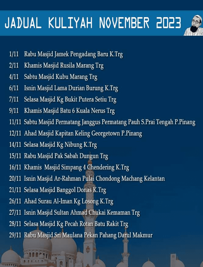 Jadual-Kuliyah-UAI-November-2023