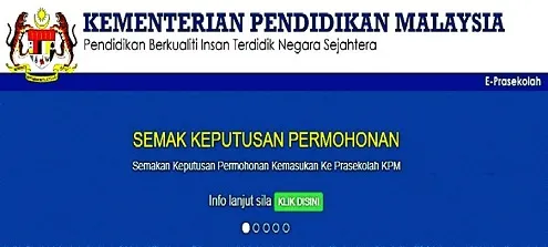 Keputusan permohonan prasekolah kpm 2019