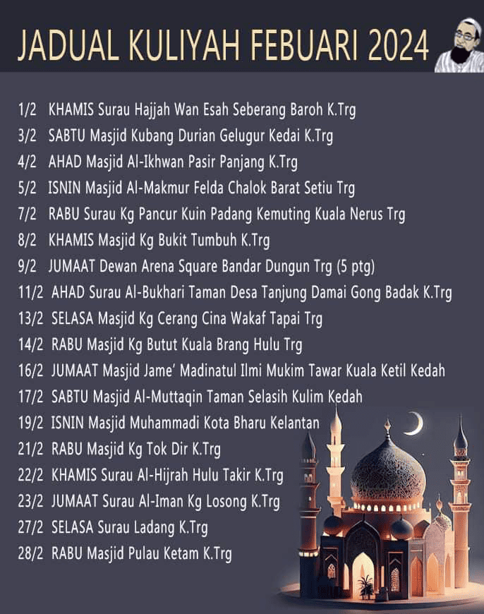 jadual-kuliyyah-uai-februari-2024