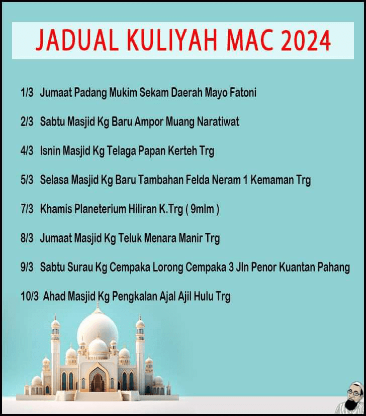jadual-kuliyyah-uai-mac-2024