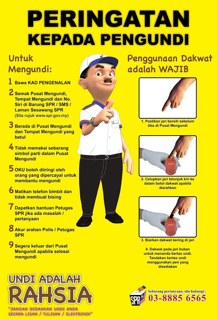 panduan cara mengundi di pru