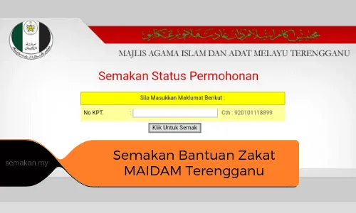 bantuan zakat terengganu Semakan MAIDAM